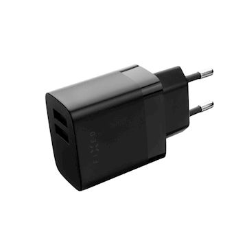 FIXED Dual USB Travel Charger 17W, black Alternative