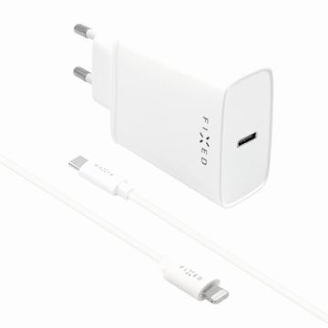 FIXED USB-C Charger 20W+ USB-C/Lightning Cable, white Alternative