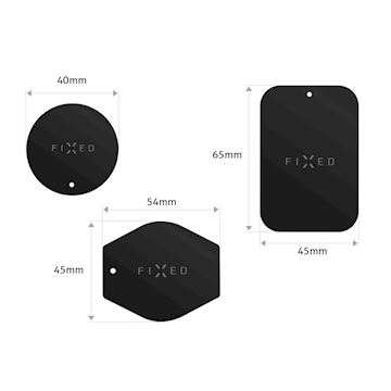 FIXED Icon set of metal plates, black Alternative