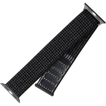 FIXED Nylon Apple Watch Sport Strap 42/44/45/46mm rflct blk Alternative