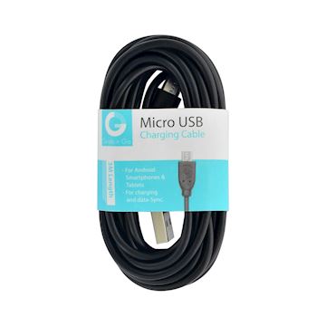 Grab 'n Go - Cable Micro USB to USB-A 3m - Black Alternative