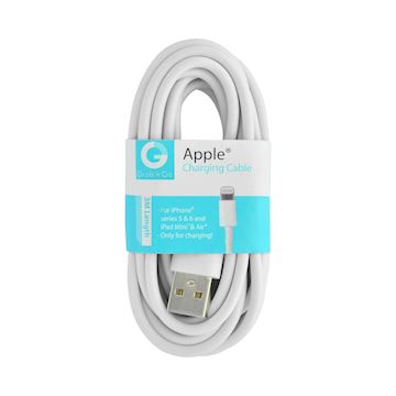 Grab 'n Go - Cable Lightning to USB-A 3m (non MFi) - White Alternative