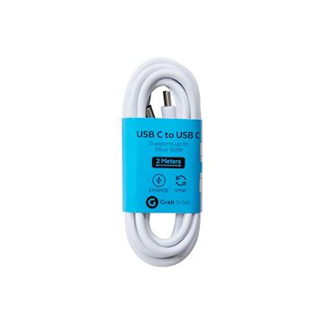 Grab 'n Go - Cable USB C to USB C 2m - White Alternative