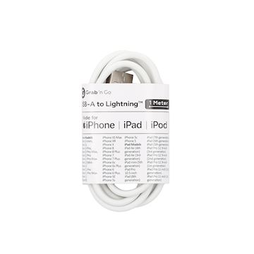 Grab 'n Go - Cable Lightning 1m (MFi) - White Alternative