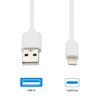 Grab 'n Go - Cable Lightning to USB-A 0.5m (non MFi) - White Alternative