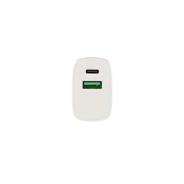 Grab 'n Go - 20W USB-C + USB-A Wall Charger - White Alternative