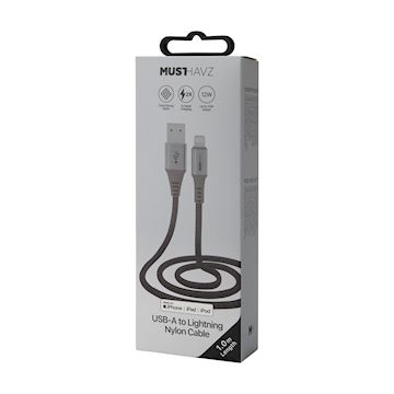 Musthavz USB-A to Lightning MFi Nylon Cable 1m Alternative