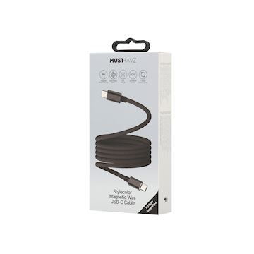 Musthavz Magnetic Wire Stylecolor USB-C Cable, black Alternative