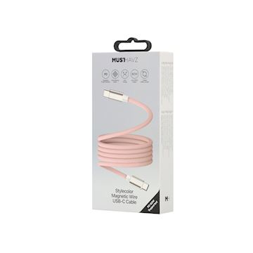 Musthavz Magnetic Wire Stylecolor USB-C Cable, pink Alternative