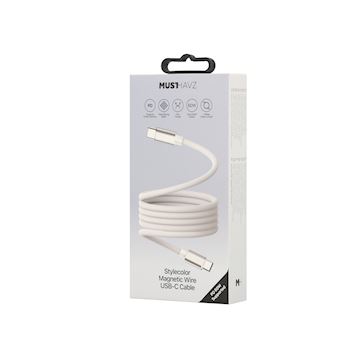 Musthavz Magnetic Wire Stylecolor USB-C Cable, white Alternative