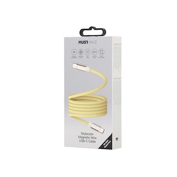 Musthavz Magnetic Wire Stylecolor USB-C Cable, yellow Alternative