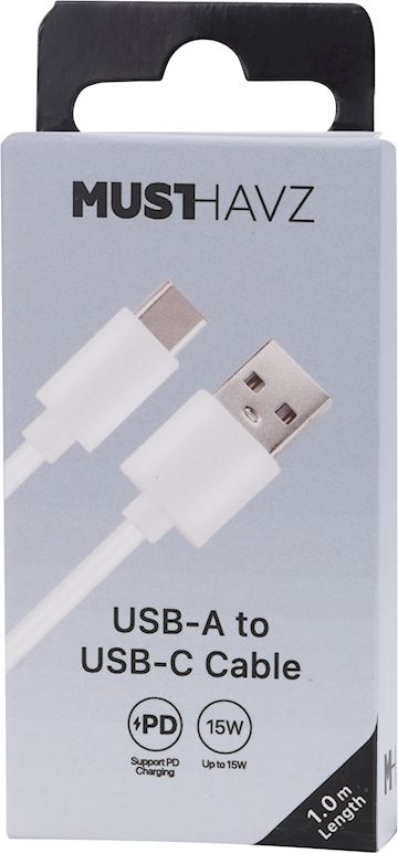 Musthavz GoEasy USB-A to USB-C Cable 1.0 meter, white Alternative