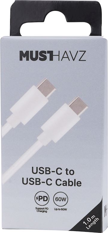 Musthavz GoEasy USB-C to USB-C Cable 1.0 meter, white Alternative