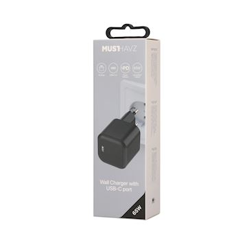 Musthavz Nano Smart USB-C PD Charger 65W, black Alternative