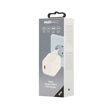 Musthavz Nano Smart USB-C PD Charger 30W, white Alternative