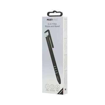 Musthavz 3-in-1 Pen, stylus and stand, black Alternative