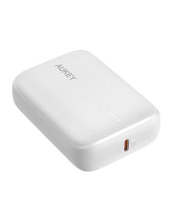 Aukey 22.5W Basix Mini USB-C PD Powerbank 10.000 mAh, white