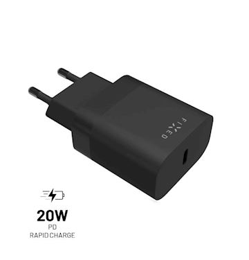 FIXED USB-C Travel Charger 20W, black