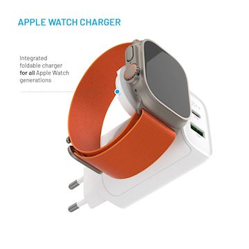 FIXED 2-Port Charger with Apple Watch adapter, 33W, white Alternative