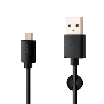 FIXED Long Cable USB-A to USB-C, black (2m)