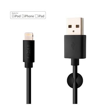 FIXED Cable USB-A to Lightning MFi, black (1m)