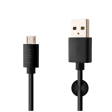 FIXED Cable USB-A to Micro, black (1m)