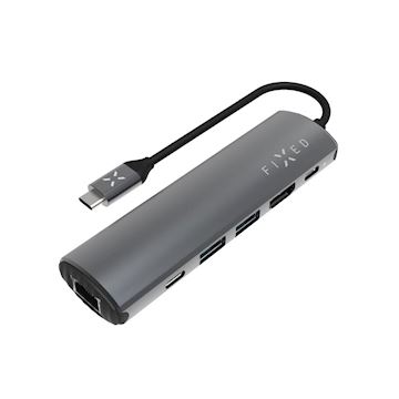 FIXED HUB Pro, aluminium USB-C Hub with 6 Ports