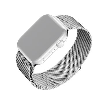 FIXED Mesh Strap Apple Watch 42/44/45/46/49mm, silver