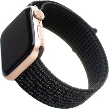 FIXED Nylon Apple Watch Sport Strap 42/44/45/46mm rflct blk