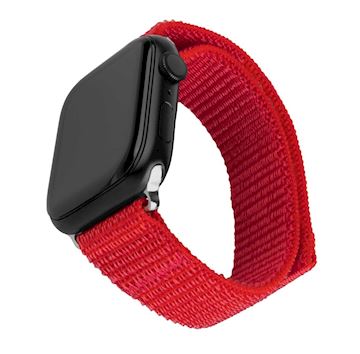 FIXED Nylon Apple Watch Sport Strap 42/44/45/46mm red