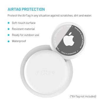 FIXED Silky Sticker for Apple AirTag, double pack, white Alternative