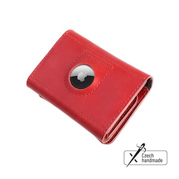 FIXED Tripple Wallet for AirTag, red