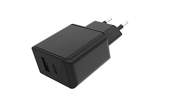 Grab 'n Go - 20W USB-C + USB-A Wall Charger - Black