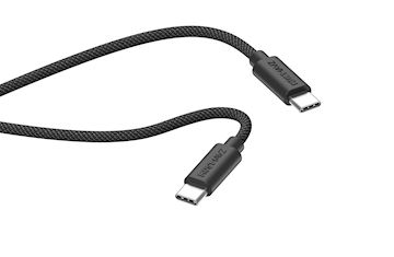 Musthavz USB-C to USB-C Braided Cable 1.0 meter 100W, black