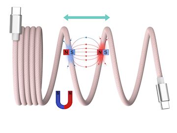 Musthavz Magnetic Wire Stylecolor USB-C Cable, pink