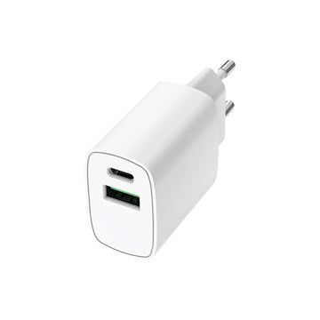 Musthavz GoEasy PD Charger USB-A + USB-C 20W, white