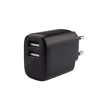 Musthavz 2 Port USB-A Charger 17W, black