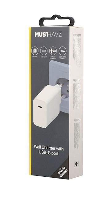 Musthavz USB-C Power Delivery Charger 30W - White