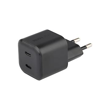 Musthavz Nano Smart Double USB-C PD Charger 35W, black