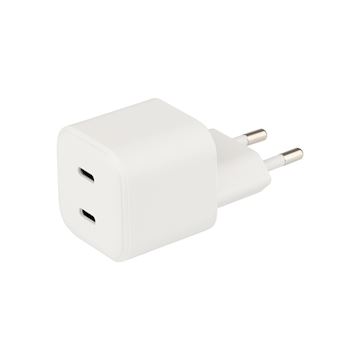 Musthavz Nano Smart Double USB-C PD Charger 35W, white