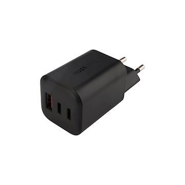 Musthavz 3 Port PD Nano Charger 2xUSB-C/USB-A 65W, black