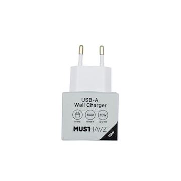 Musthavz to Go USB-A Charger 15W, white